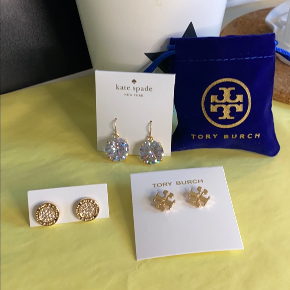 3 Kate spade/Tory Burch/ Michael Kors earrings